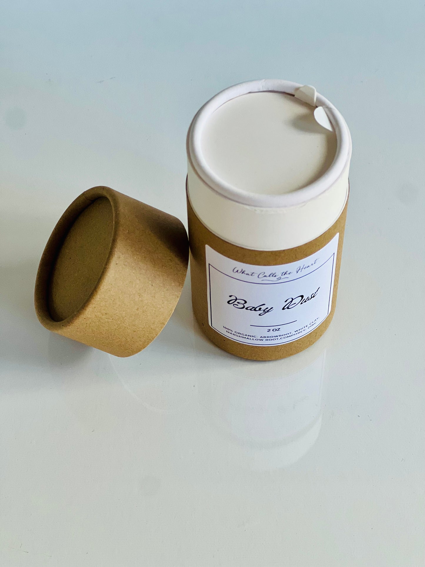 Organic Baby Powder Talc Free – Arrowroot, White Clay, Comfrey, Marshmallow Root & Zinc | Natural Diaper Rash Care