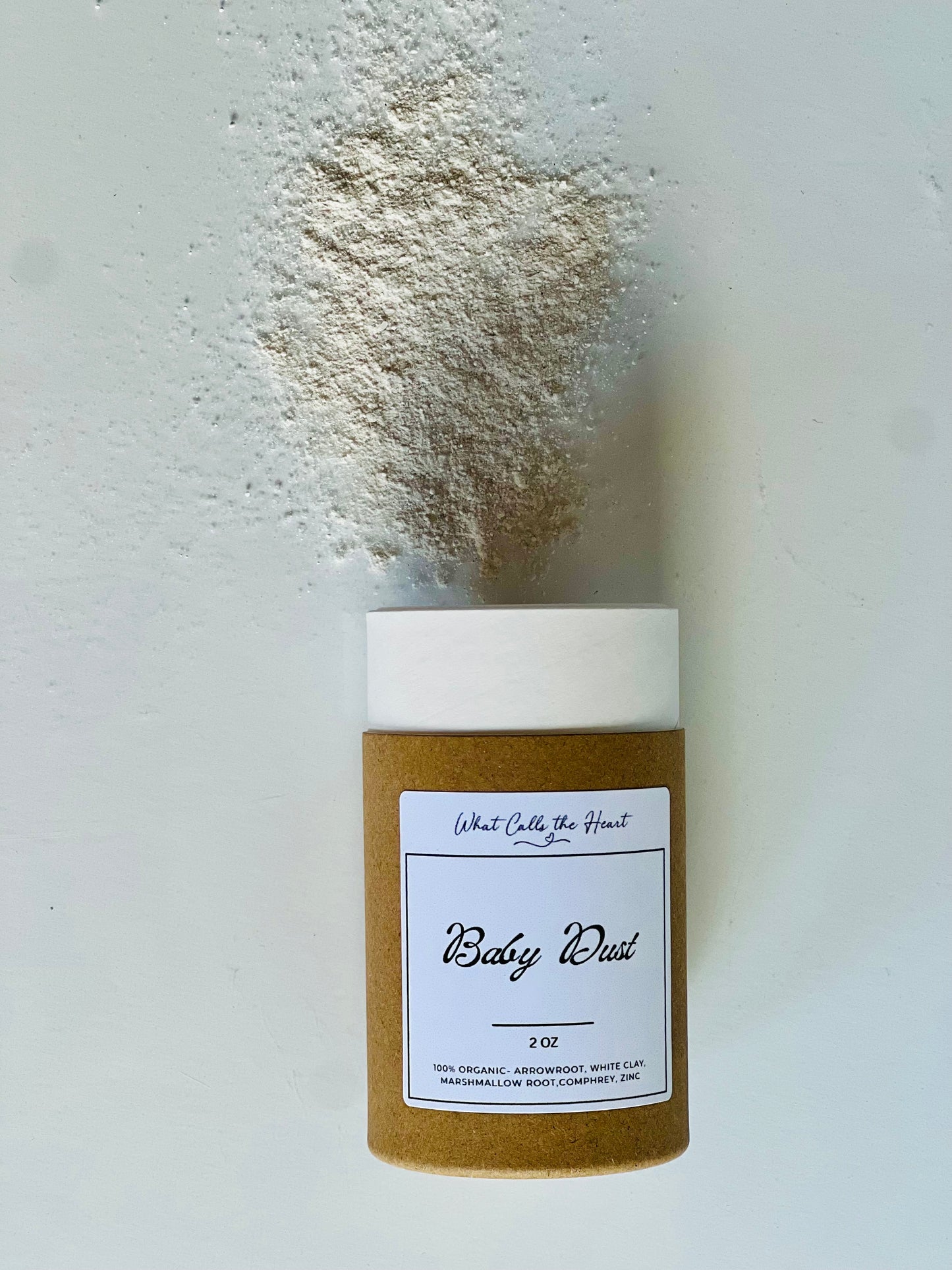 Organic Baby Powder Talc Free – Arrowroot, White Clay, Comfrey, Marshmallow Root & Zinc | Natural Diaper Rash Care