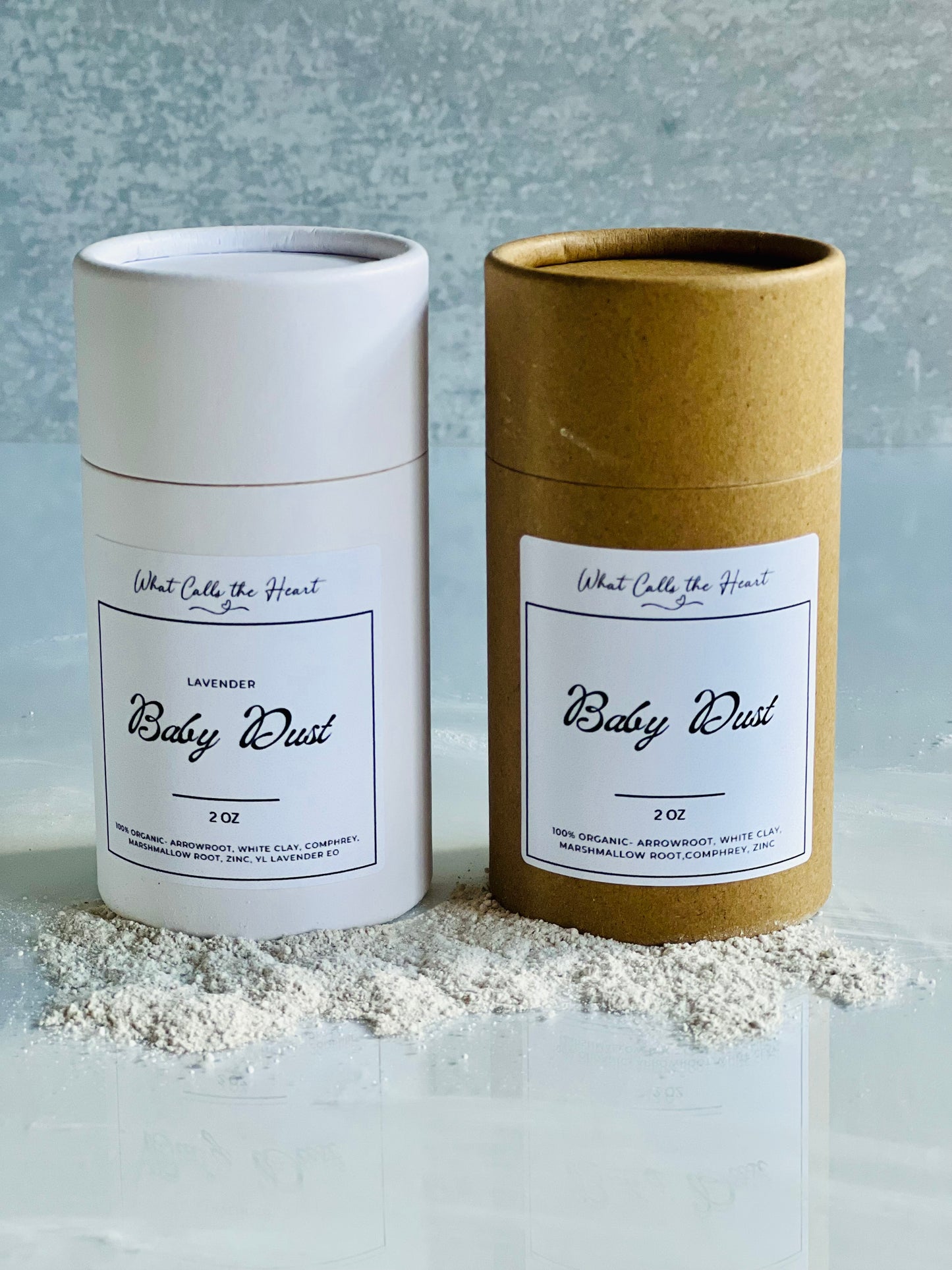 Organic Baby Powder Talc Free – Arrowroot, White Clay, Comfrey, Marshmallow Root & Zinc | Natural Diaper Rash Care