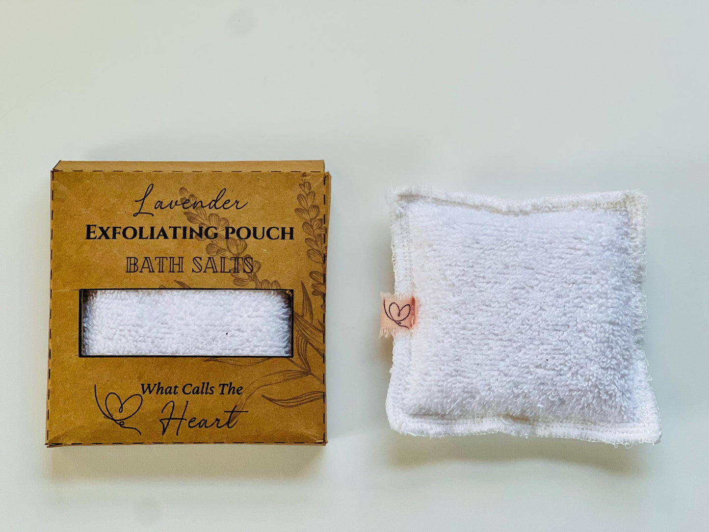 Lavender Exfoliating Bath Salts Pouch: Natural Self Care Gift