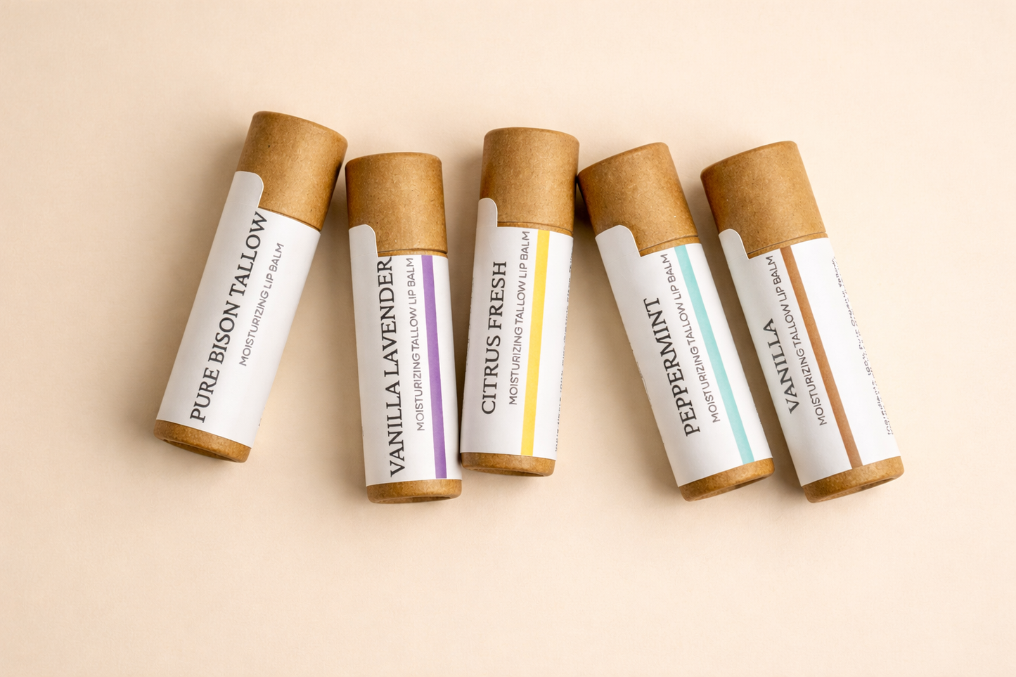 Bison Tallow Lip Balm | Organic | Grass Fed | Natural Skincare for Chapped Lips