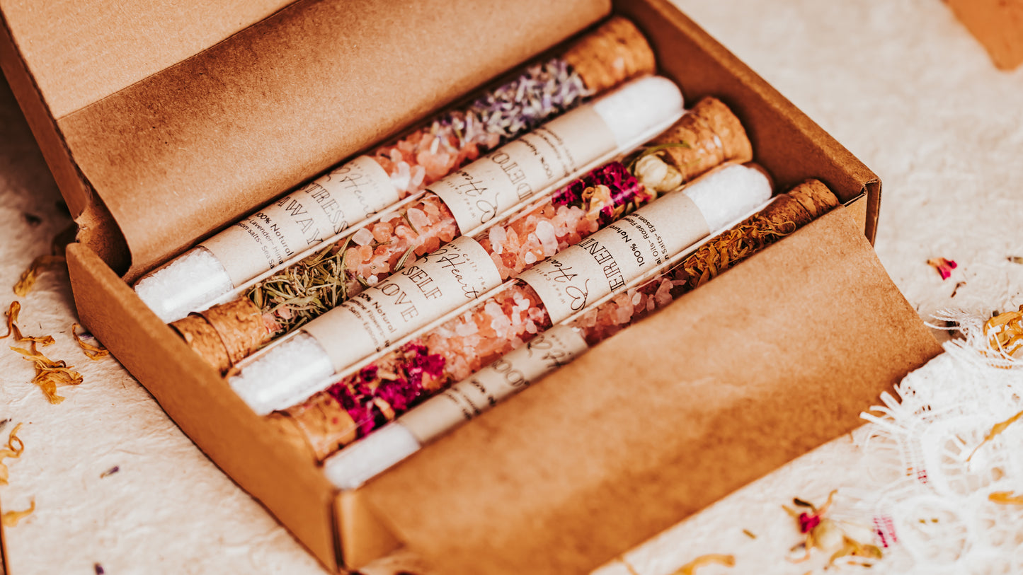 Bath salt gift box of 5