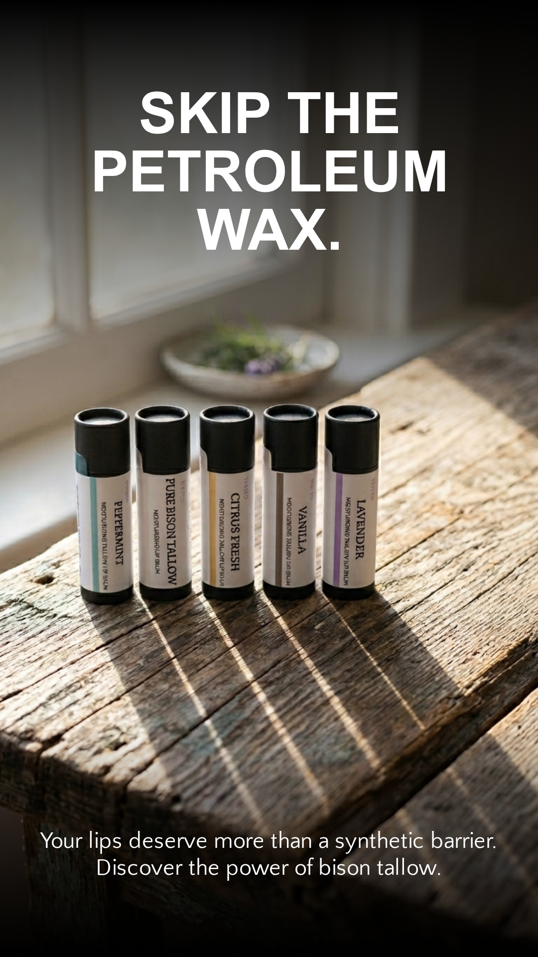 Bison Tallow Organic Lip Balm