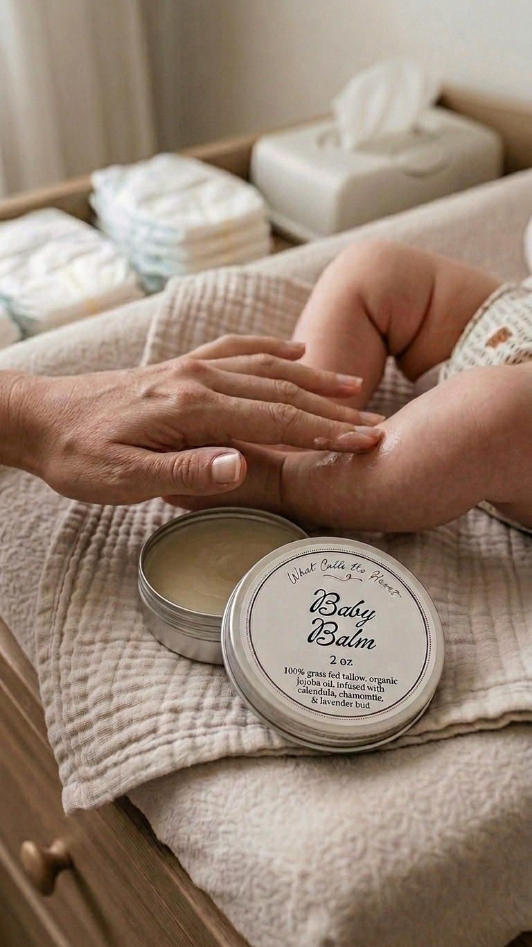 Tallow Baby Balm: Lavender Calendula Diaper Rash Salve