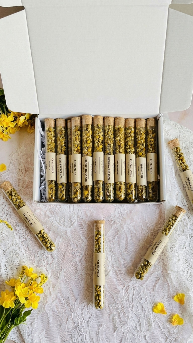 Chamomile Loose Leaf Tea Favors: Bridal Shower Tea Party