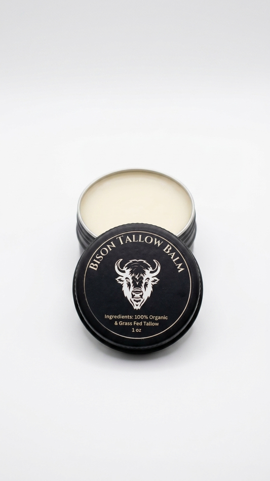 1 oz Bison Tallow Balm for Natural Skin Nourishment and Moisturizing