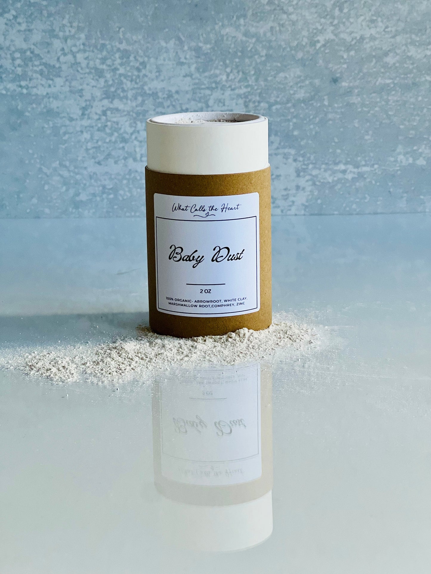 Organic Baby Powder Talc Free – Arrowroot, White Clay, Comfrey, Marshmallow Root & Zinc | Natural Diaper Rash Care