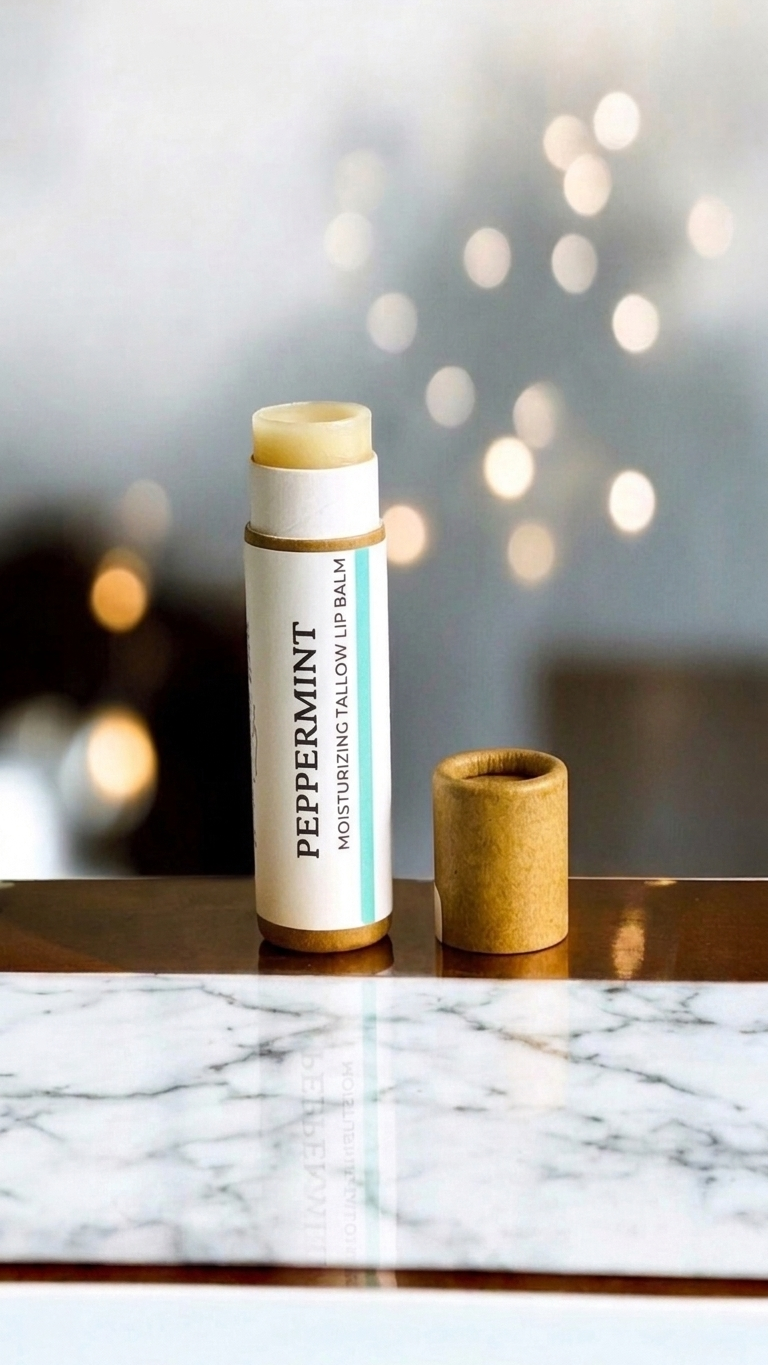 Bison Tallow Lip Balm – Organic Deep Hydration for Sensitive Lips