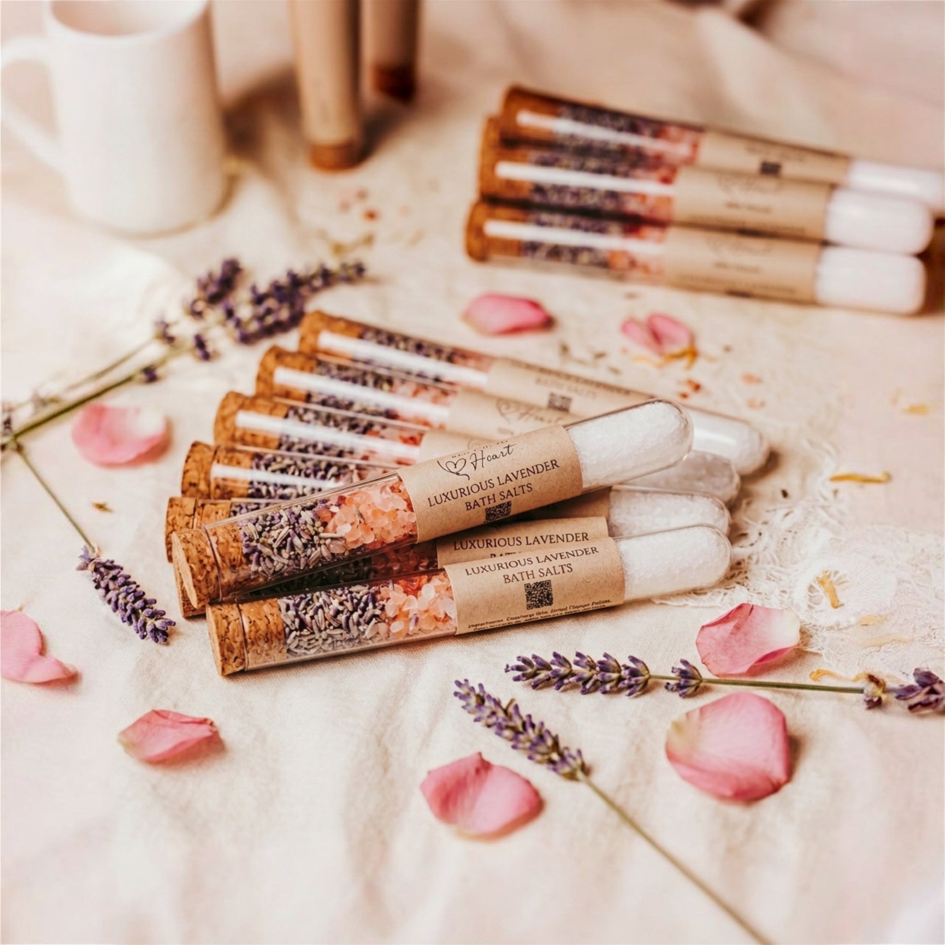 Wellness Bath Collection Natural Salt Variety Pack Stress Relief Mineral Therapy Dead Sea Salt Blend Epsom Salt Detox Soak Pink Himalayan Treatment Flower Infused Botanical Aromatherapy Lavender Rose Jasmine Calendula Rosemary Essential