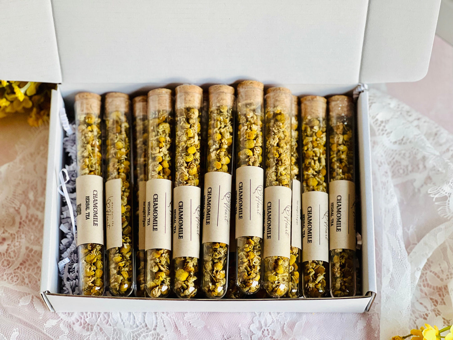 Chamomile Loose Leaf Tea Favors: Bridal Shower Tea Party