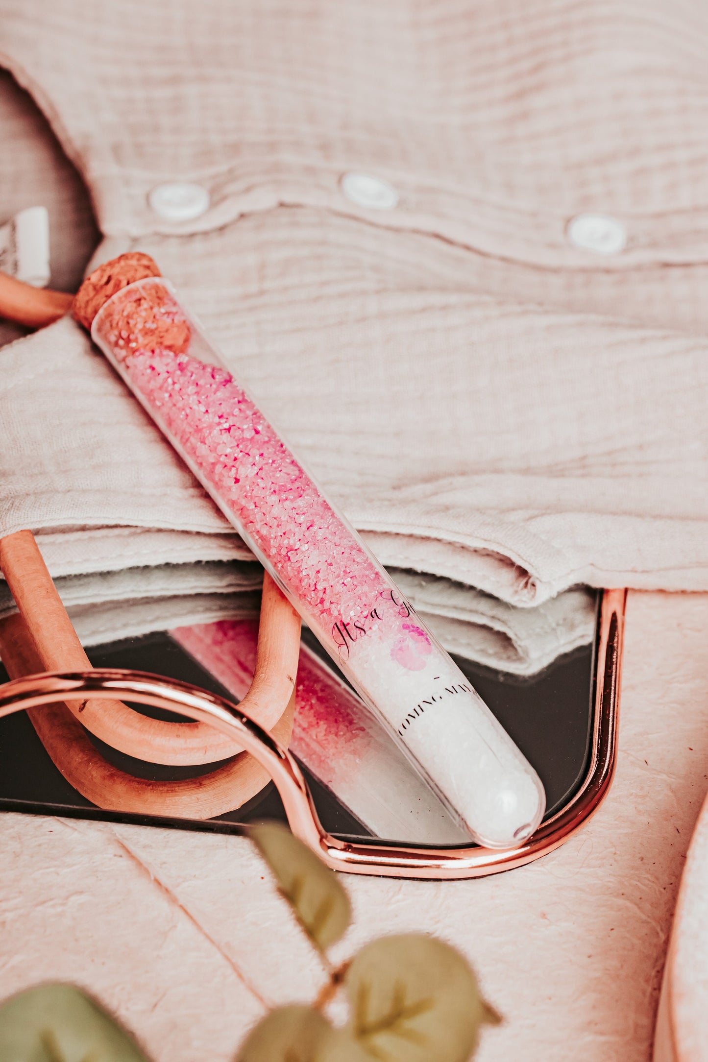 Baby Shower Bath Salts: Pink & Blue Spa Favors