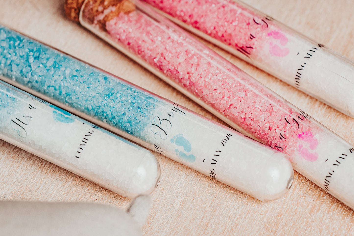 Baby Shower Bath Salts: Pink & Blue Spa Favors