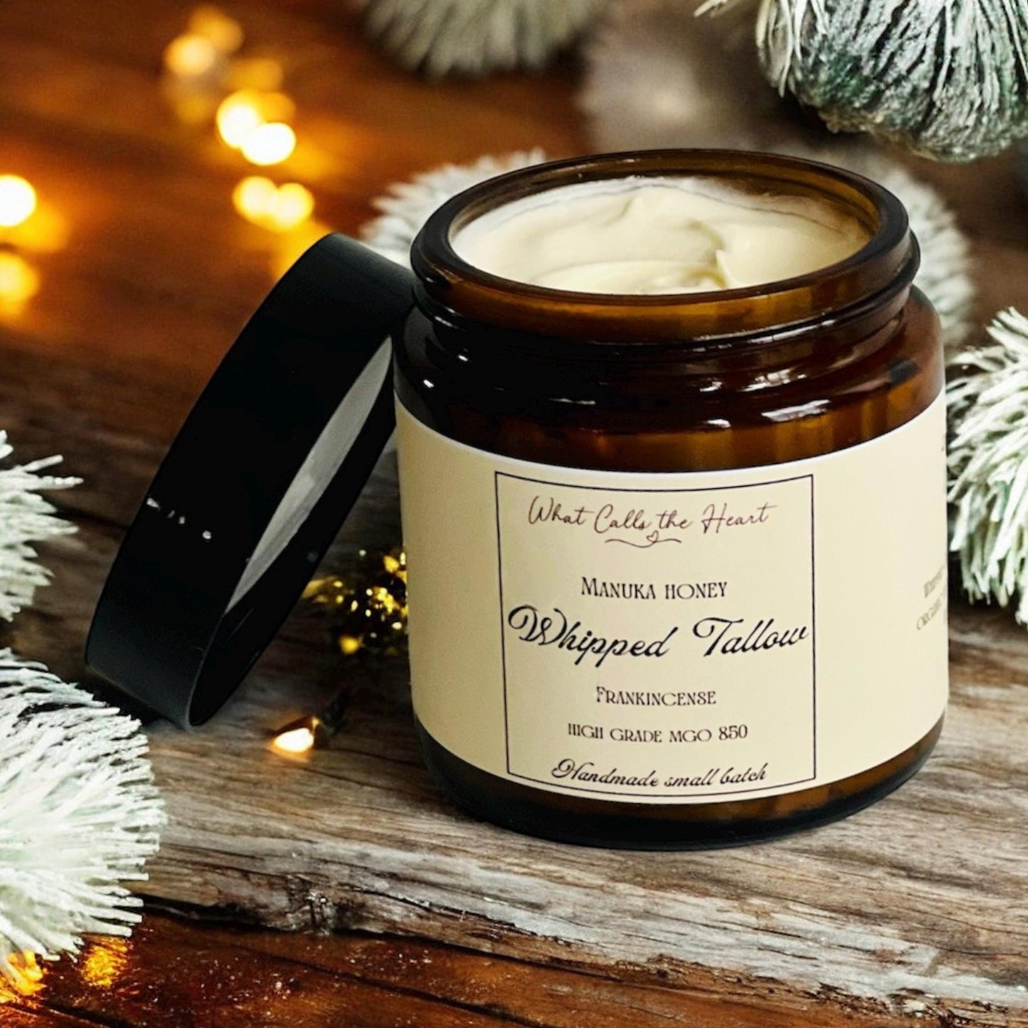 Manuka Honey Whipped Bison Tallow, Organic Skin Moisturizer