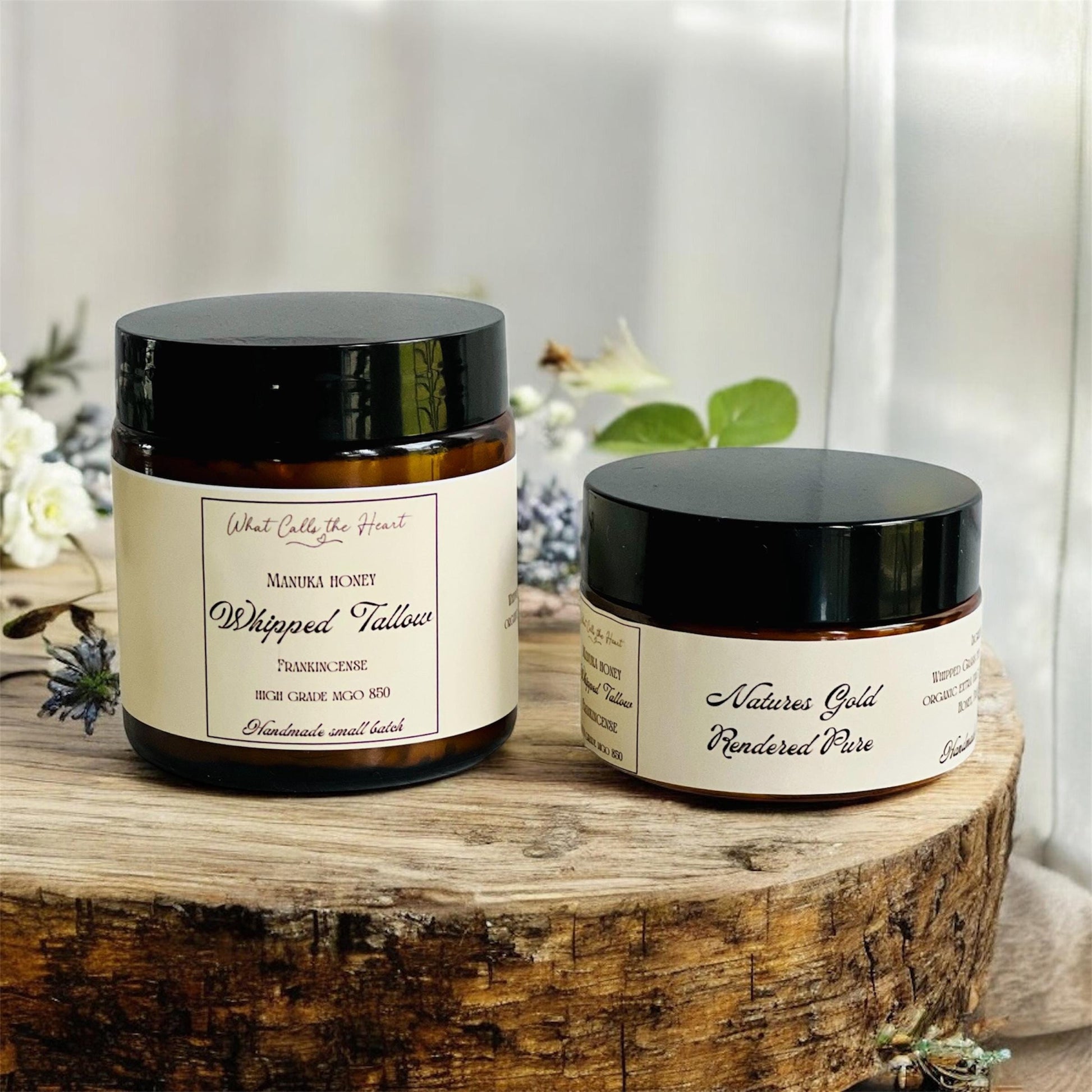 The two sizes of our jars, 2 oz and 4 oz.